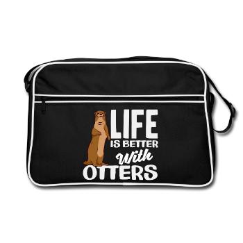 Sea otters live better - Retro Bag - black/white - Front