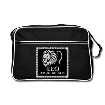 Zodiac sign Leo - Retro Bag - black/white - Front