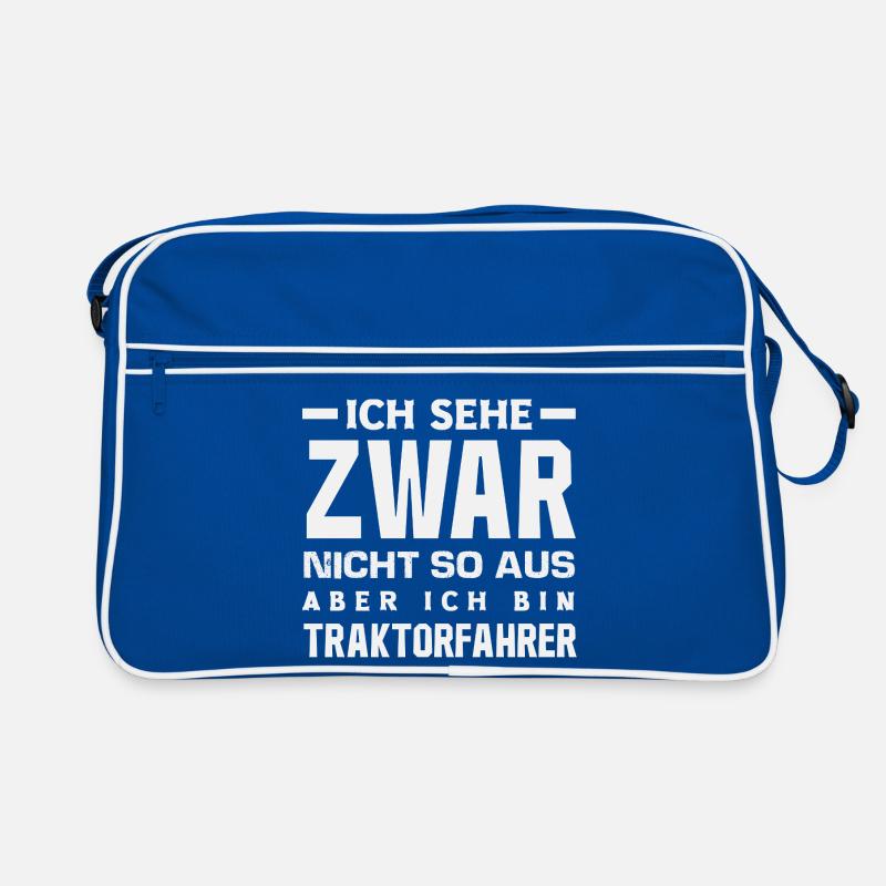 Ich sehe zwar nicht so aus ich bin Traktorfahrer Retro Tasche