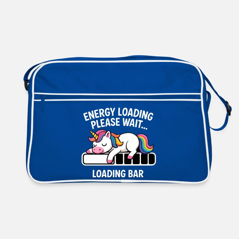 Einhorn Energie Loading Please Wait Retro Tasche