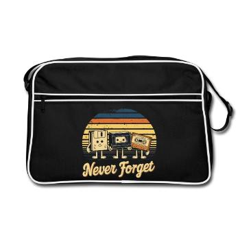 Never forget - Retro Bag - black/white - Front