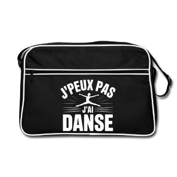I Can't, I Have Dance - Retro Bag - black/white - Front