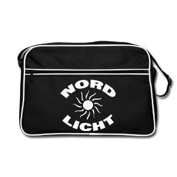 Aurora borealis - Retro Bag - black/white - Front