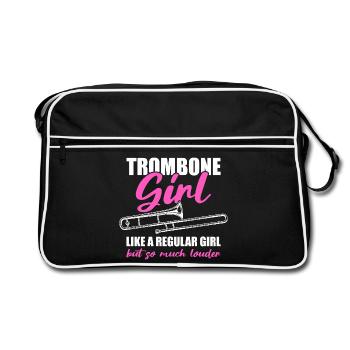Fille tromboniste Tromboniste - Sac Retro - noir/blanc - Devant