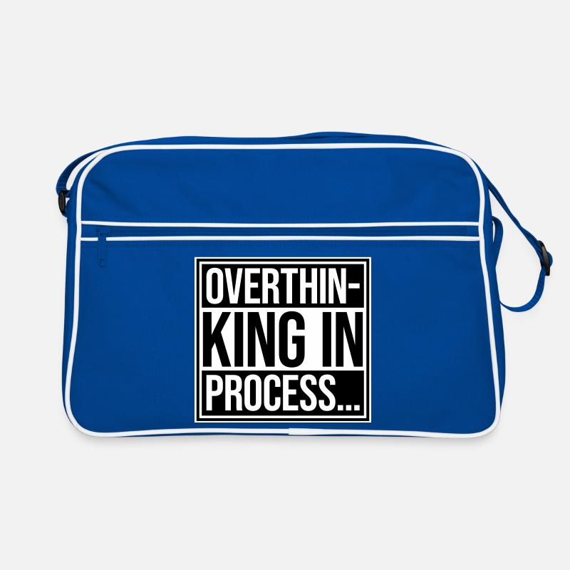 Overthinking In Process Funny Brooding Saying Logo Retro Bag