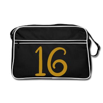 16 - Retro Bag - black/white - Front