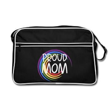 Maman Fière Arc-en-ciel - Sac Retro - noir/blanc - Devant