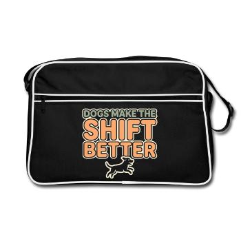 Zwingertechniker, Zwingerassistent, Tierpflege - Retro Tasche - Schwarz/Weiß - Vorne