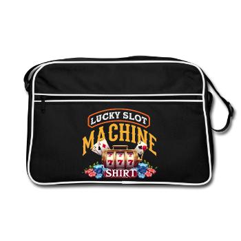 Lucky Slot Machine Casino Gambling Vegas - Sac Retro - noir/blanc - Devant