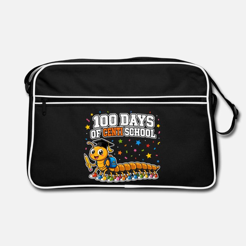 Tausendfüßler 100 Tage Schule Hundert Beine Retro Tasche