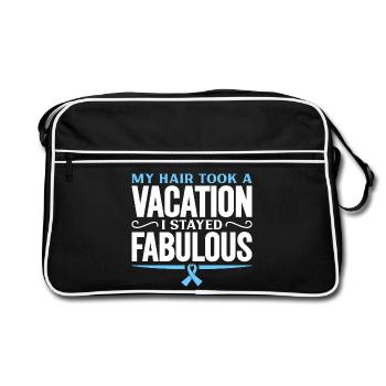Glatze mit Stil - Urlaub für die Haare - Retro Tasche - Schwarz/Weiß - Vorne