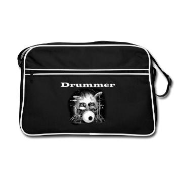 Batteur blanc - Sac Retro - noir/blanc - Devant