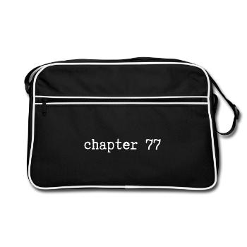 chapter 77 Geburtstag - Retro Tasche - Schwarz/Weiß - Vorne