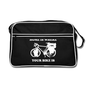 Reiserad Bikepacking - Home is where your bike is - Retro Bag - black/white - Front