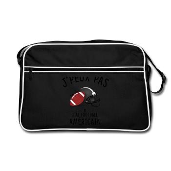 J'PEUX PAS J'A FOOTBALL AMÉRICAIN - Sac Retro - noir/blanc - Devant
