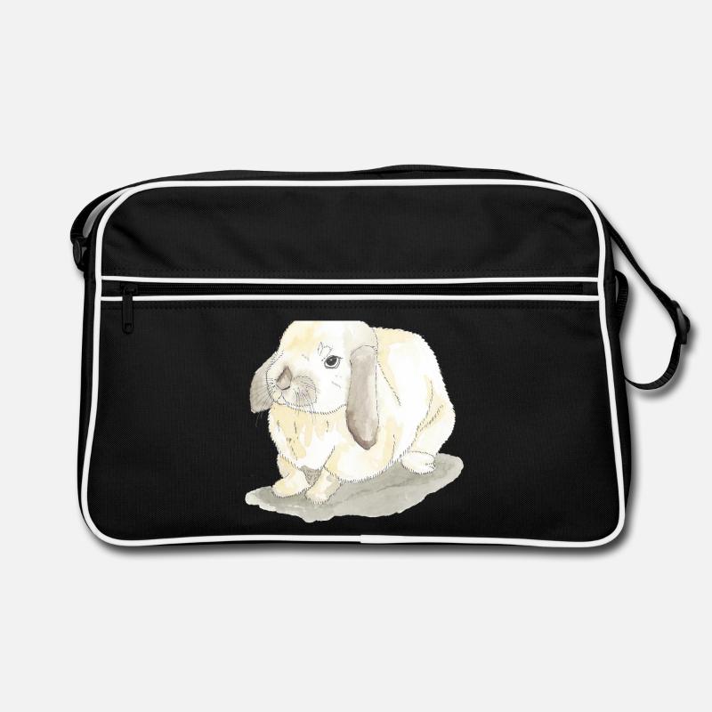 Rabbits - Retro Bag - black/white