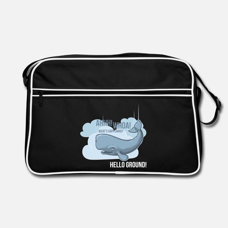 Hello Ground! - Retro Tasche - Schwarz/Weiß