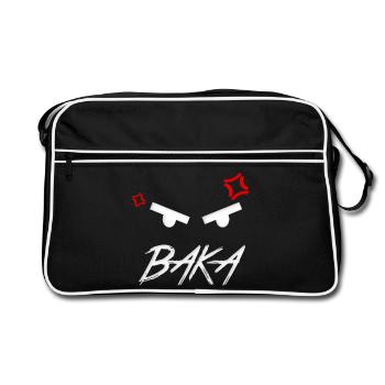Baka Anime Expression - Retro Bag - black/white - Front