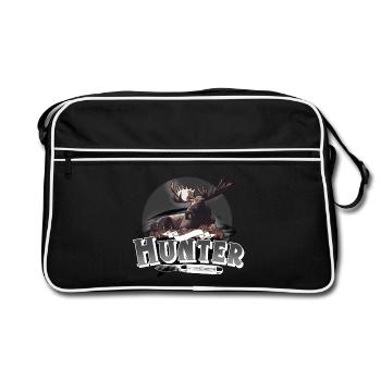 Hunter hunter hunting - Retro Bag - black/white - Front