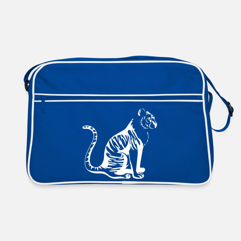 Conception élégante de la silhouette du tigre Sac Retro