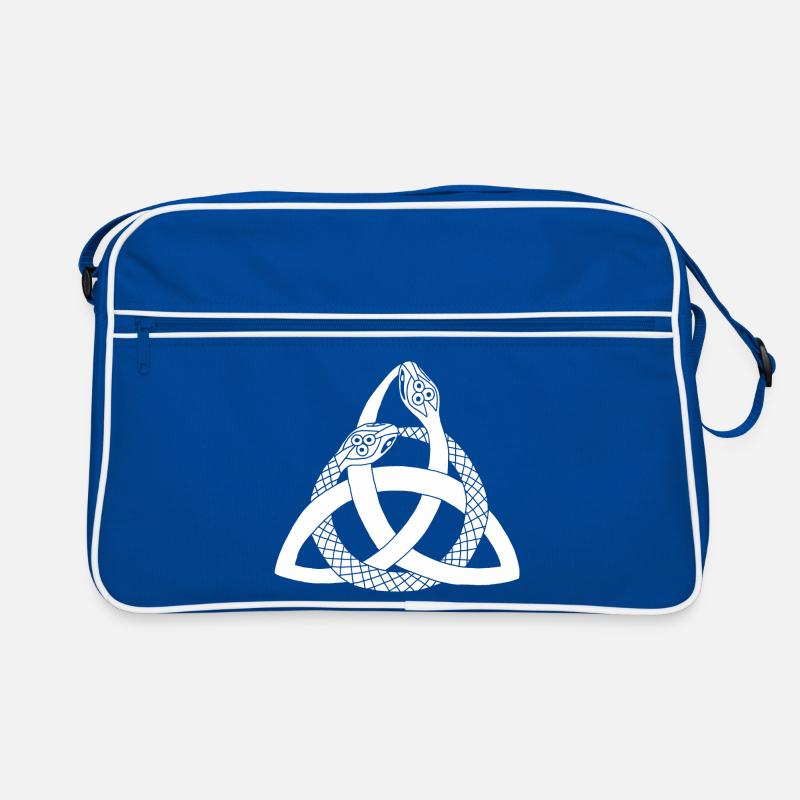 Serpents blancs et symbole celte Sac Retro