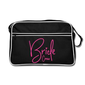 Bride Crew - Retro Tasche - Schwarz/Weiß - Vorne