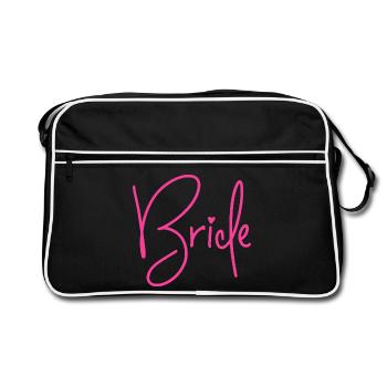Bride - Braut  - Retro Tasche - Schwarz/Weiß - Vorne