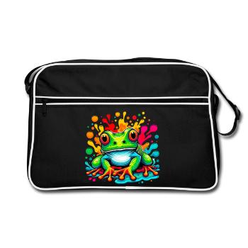 Grenouille - Sac Retro - noir/blanc - Devant