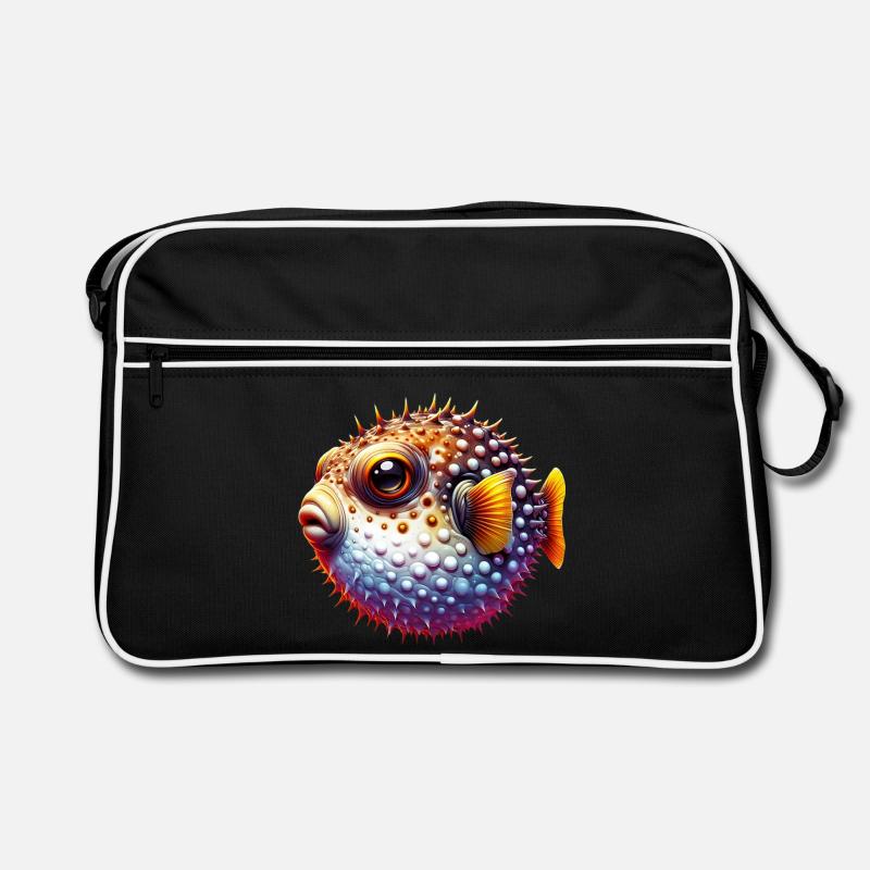 Kugelfisch Retro Tasche