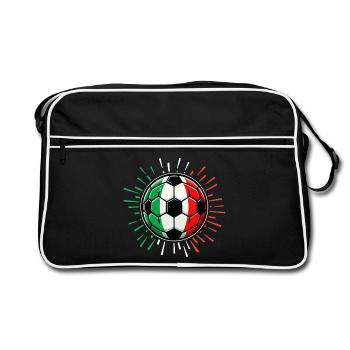 Colorful Italian football design - Retro Bag - black/white - Front