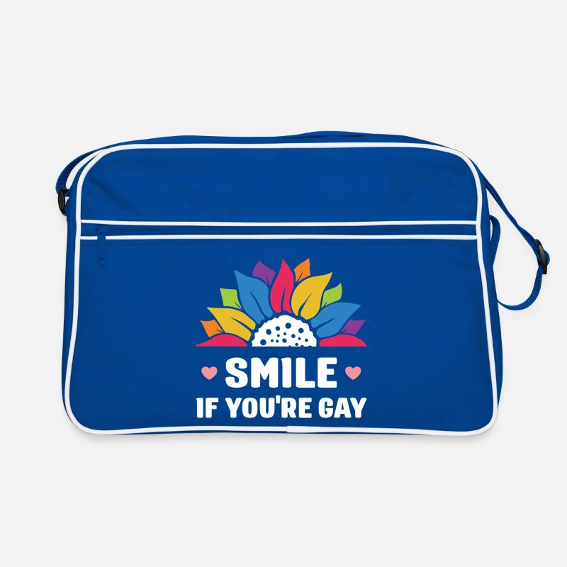 LGBT Pride Month - Lächeln Sie, wenn Sie schwul sind Retro Tasche