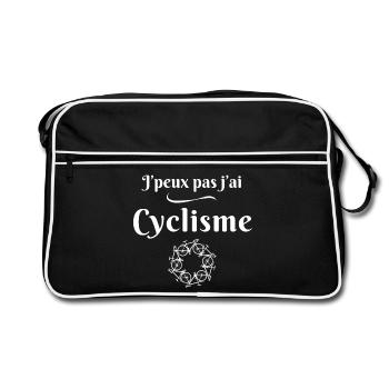 cycling, cycling, cycling - Retro Bag - black/white - Front