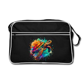 Turtle - Retro Bag - black/white - Front