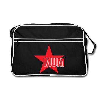 Maman d'Amour - Muttertag - Retro Tasche - Schwarz/Weiß - Vorne