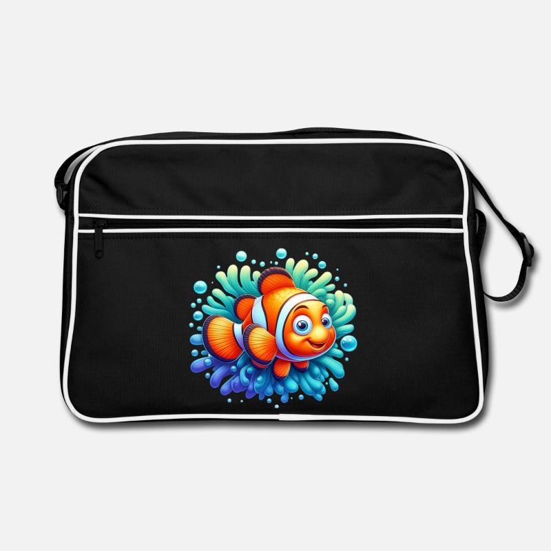 Clownfisch Retro Tasche