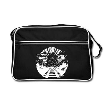 Railway Graphic - Retro Bag - black/white - Front