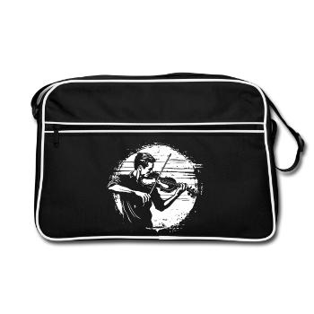 Violinist Sketch - Retro Bag - black/white - Front