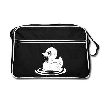 Canard démoniaque blanc - Sac Retro - noir/blanc - Devant