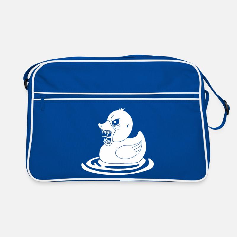 White Demonic Duck Retro Bag
