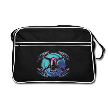 Dynamic Drone - Retro Tasche - Schwarz/Weiß - Vorne