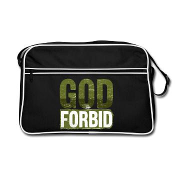 Grunge God Forbid Nigerian Style, African Saying   - Retro Bag - black/white - Front
