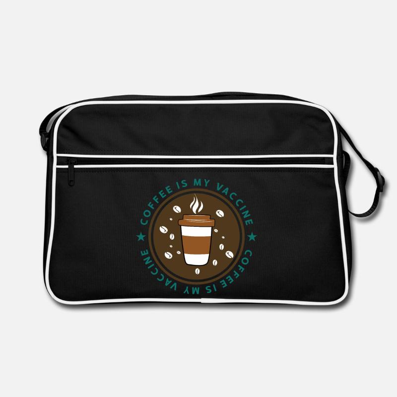 Mit Kaffee geimpft Retro Tasche