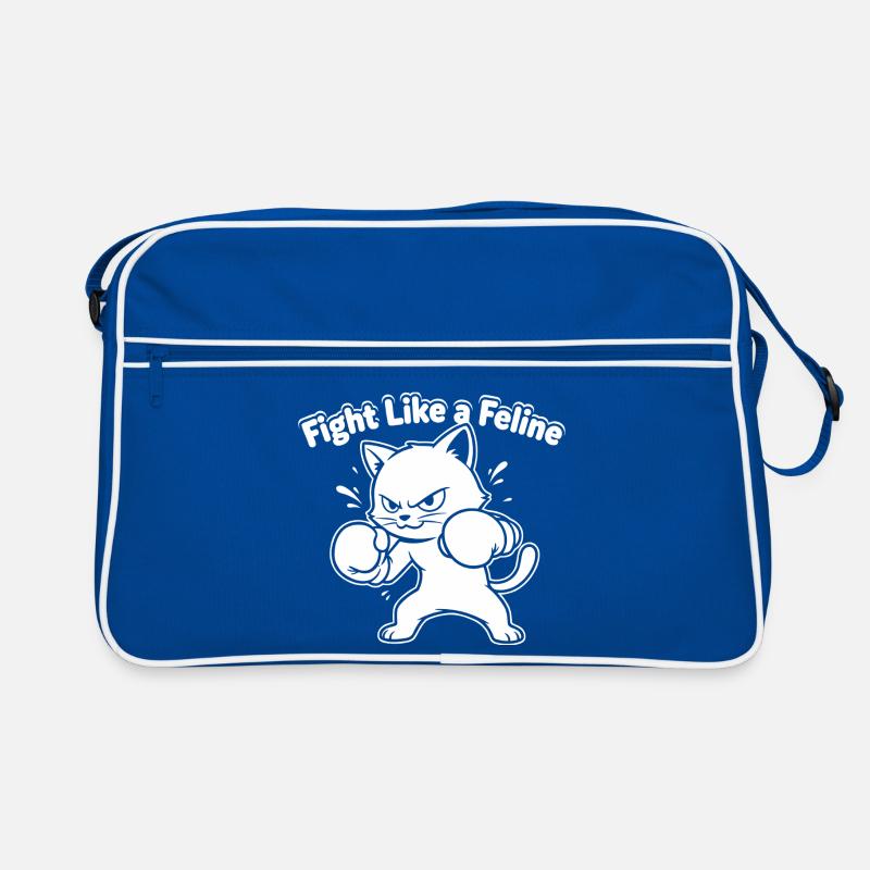 Kämpfe wie eine Katze Retro Tasche