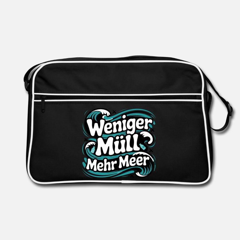 Moins de déchets, plus de mer, Déclaration environnementale, conservation marine Sac Retro