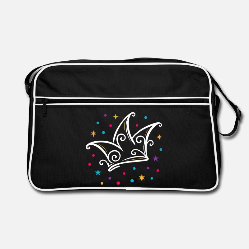 Karneval Narrenkappe modern mit Sternen & Konfetti Retro Tasche