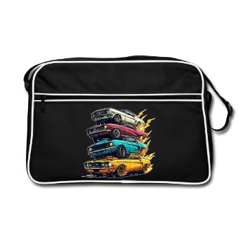 Just A Boy Who Loves Cars Toddler Graphic - Retro Bag - black/white - Front