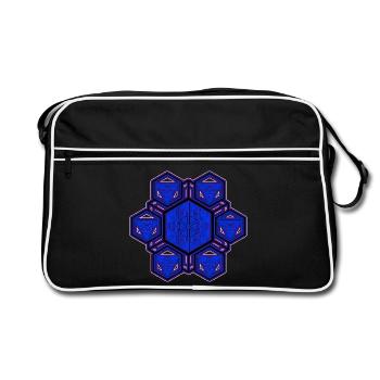 Festival Wear Trance Goa Rave Techno Party Mandala - Sac Retro - noir/blanc - Devant