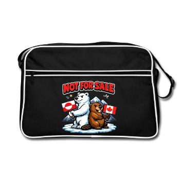 Groenland Non à vendre Politique drôle - Sac Retro - noir/blanc - Devant