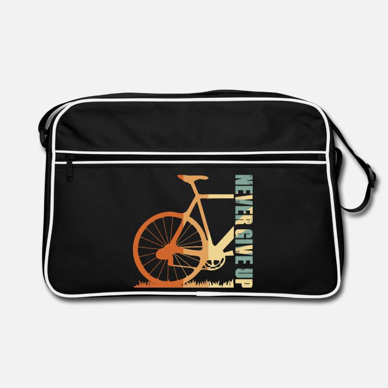 Conception de la silhouette du vélo en pente Sac Retro