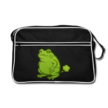 pet de grenouille pet pet crapaud pet crapaud pet - Sac Retro - noir/blanc - Devant
